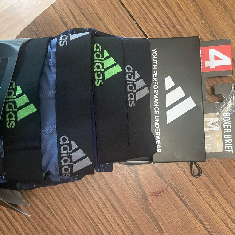 Adidas Youth Boxer Briefs - Black and Blue